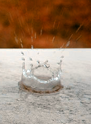 raindrop splashing